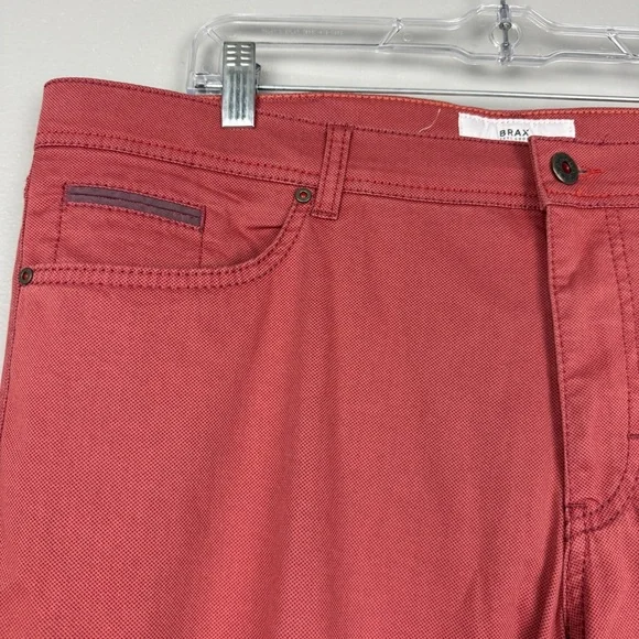 BRAX Cooper Red Straight Fancy Pants